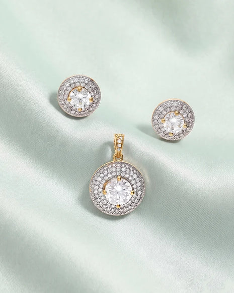 Regal Shine Pendant Set in 92.5 Silver