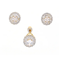 Oval Majesty Pendant Set in 92.5 Silver