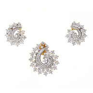Moonlit Curve Pendant Set in 92.5 Silver