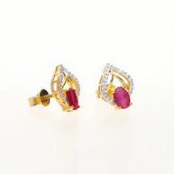 Ruby Cascade Pendant Set in 92.5 Silver