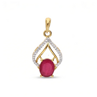 Ruby Cascade Pendant Set in 92.5 Silver