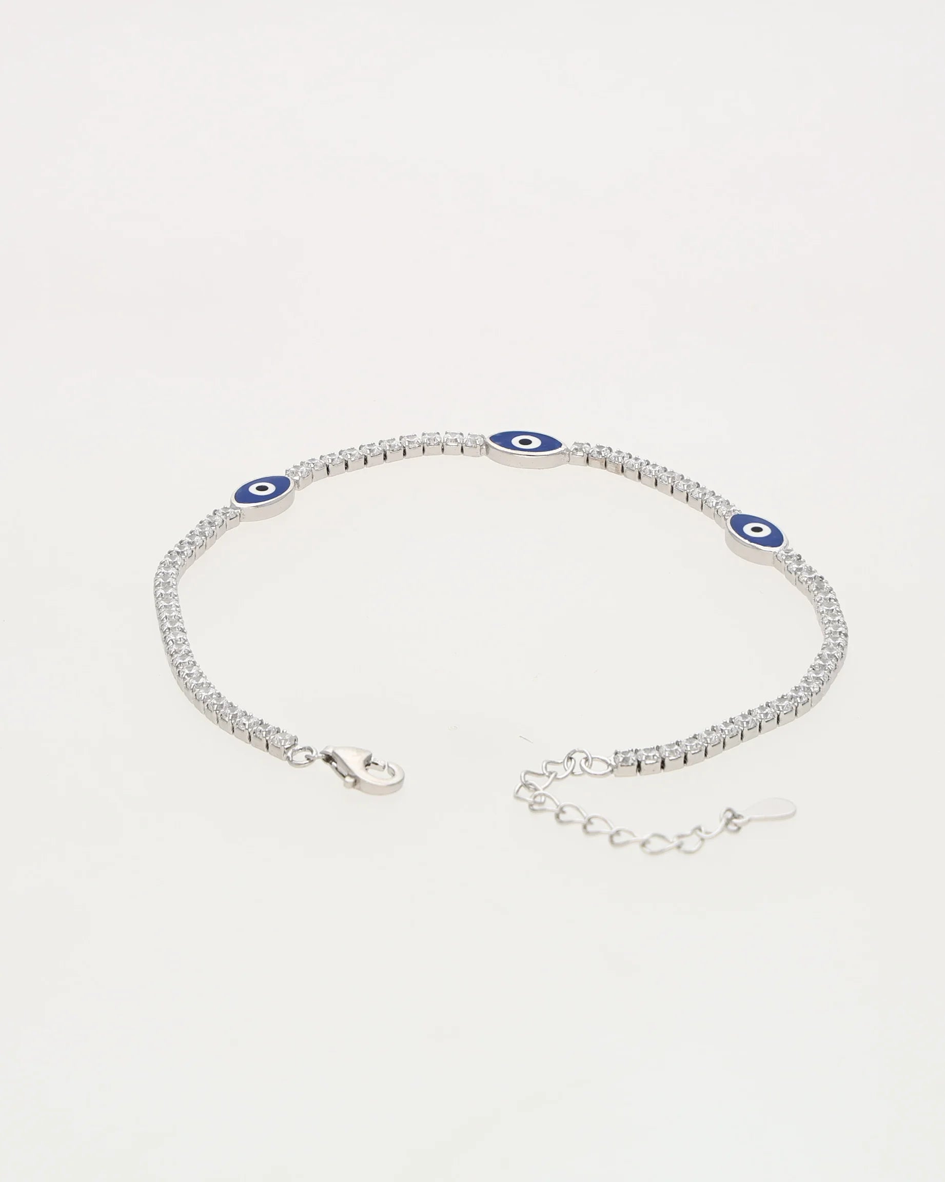 Classic Evil Eye Bracelet in 92.5 Silver