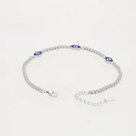 Classic Evil Eye Bracelet in 92.5 Silver