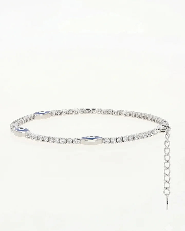 Classic Evil Eye Bracelet in 92.5 Silver