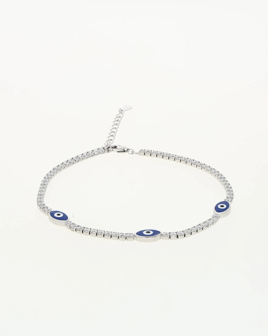Classic Evil Eye Bracelet in 92.5 Silver