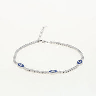 Classic Evil Eye Bracelet in 92.5 Silver