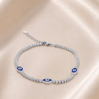 Classic Evil Eye Bracelet in 92.5 Silver
