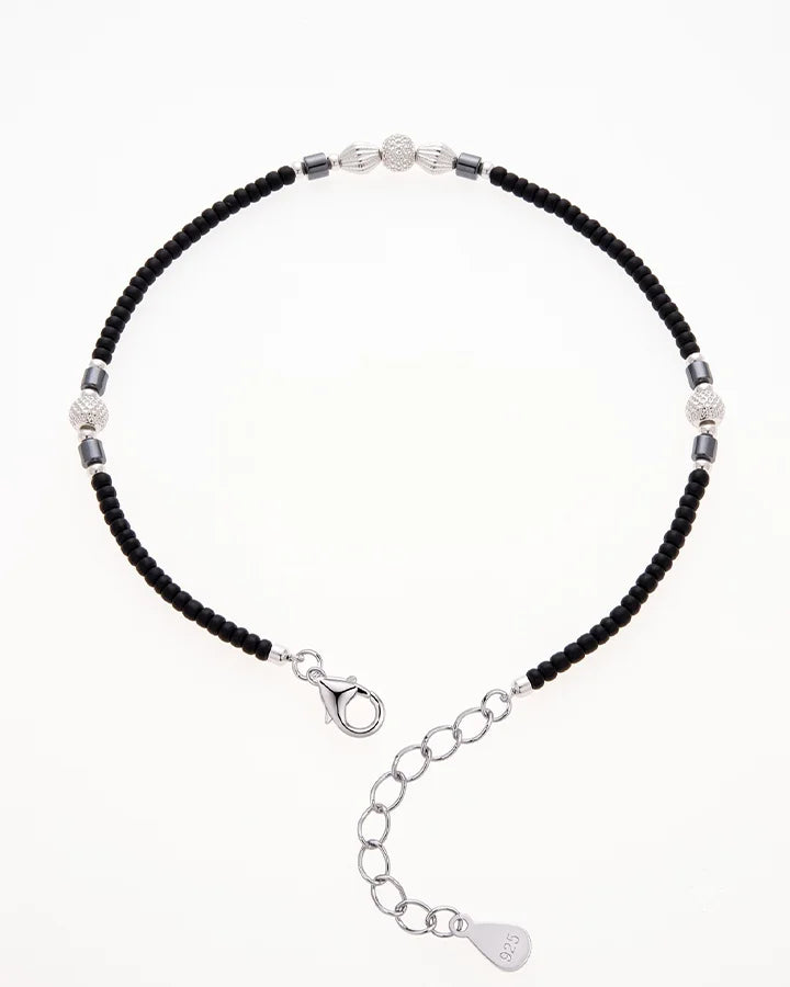 Twilight Bead Payal in 92.5 Silver