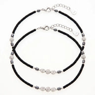 Twilight Bead Payal in 92.5 Silver