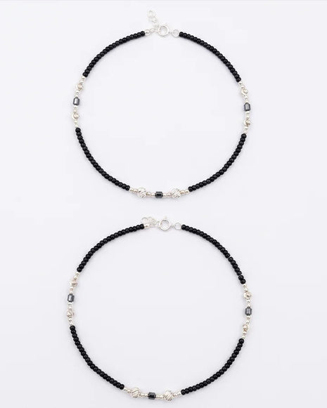 Rhythm Bead Payal in 92.5 Silver