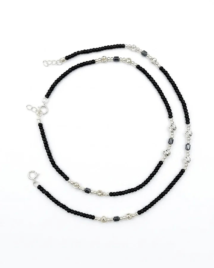 Rhythm Bead Payal in 92.5 Silver