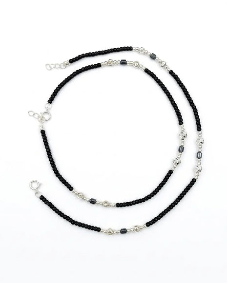 Rhythm Bead Payal in 92.5 Silver