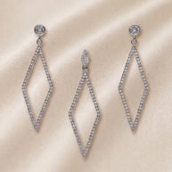 Diamond Veil Charm Duo in 92.5 Silver