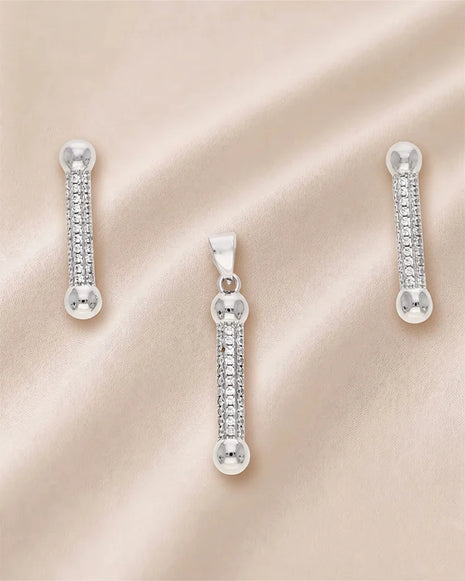 Cylinder Charm Duo in 92.5 Silver