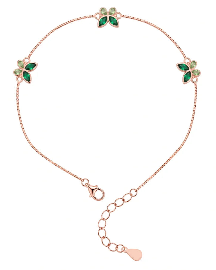 Flutter Glow Anklet in 92.5 Silver