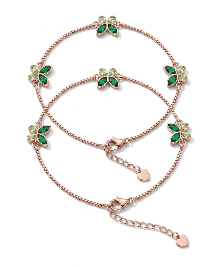 Flutter Glow Anklet in 92.5 Silver
