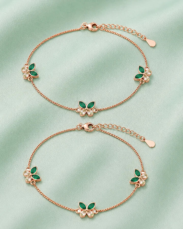 Flutter Glow Anklet in 92.5 Silver