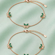 Flutter Glow Anklet in 92.5 Silver