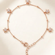 Starlit Charm Anklet in 92.5 Silver