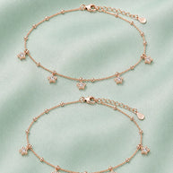 Starlit Charm Anklet in 92.5 Silver