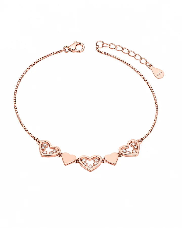 Heart Melody Anklet in 92.5 Silver