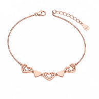 Heart Melody Anklet in 92.5 Silver