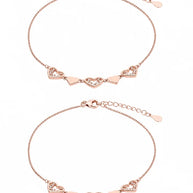 Heart Melody Anklet in 92.5 Silver