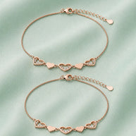 Heart Melody Anklet in 92.5 Silver