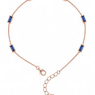 Azure Stone Anklet in 92.5 Silver