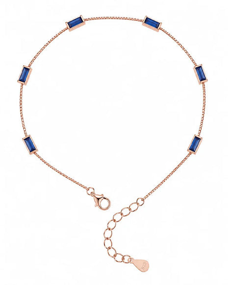 Azure Stone Anklet in 92.5 Silver