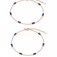 Azure Stone Anklet in 92.5 Silver