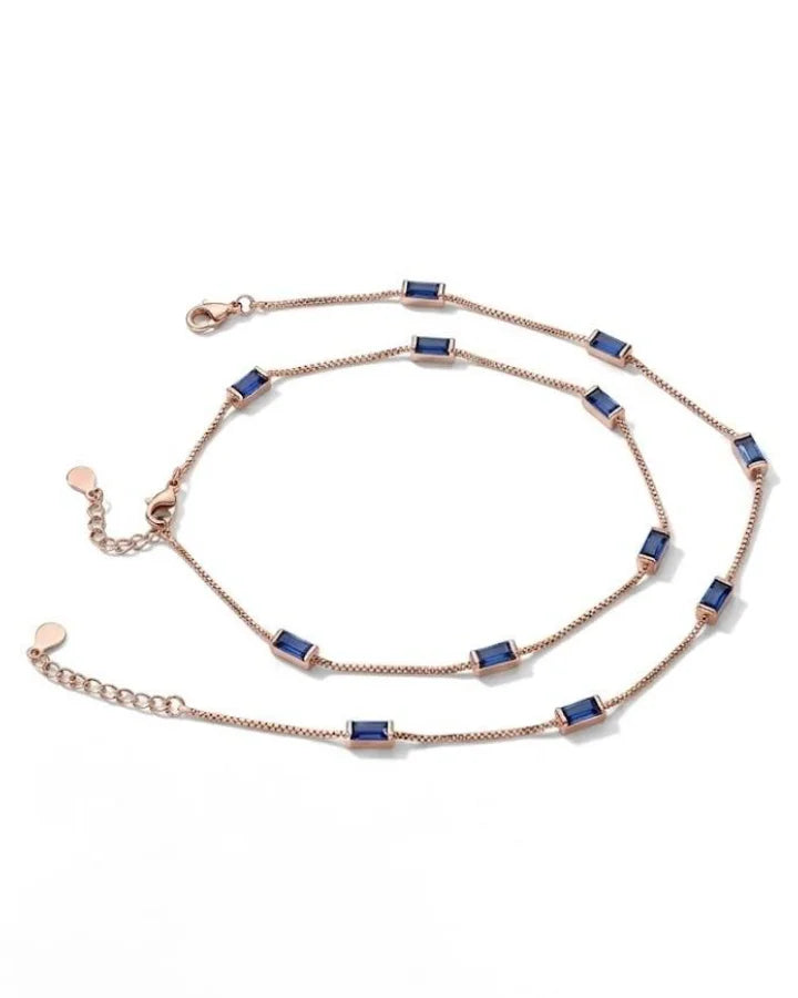 Azure Stone Anklet in 92.5 Silver