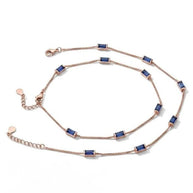 Azure Stone Anklet in 92.5 Silver