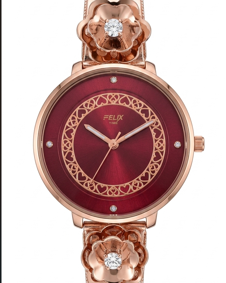 Midnight Flora Watch in 92.5 Silver