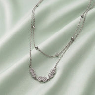 Mini Heart Lariat Chain in 92.5 Silver