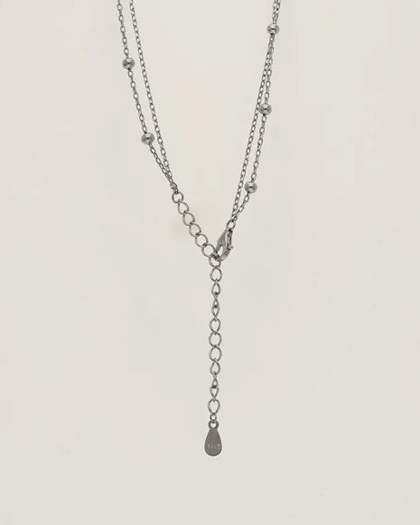 Mini Heart Lariat Chain in 92.5 Silver