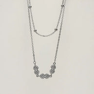 Mini Heart Lariat Chain in 92.5 Silver