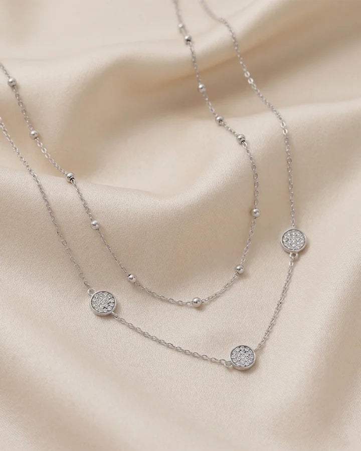 Celestial Dot Lariat Chain in 92.5 Silver