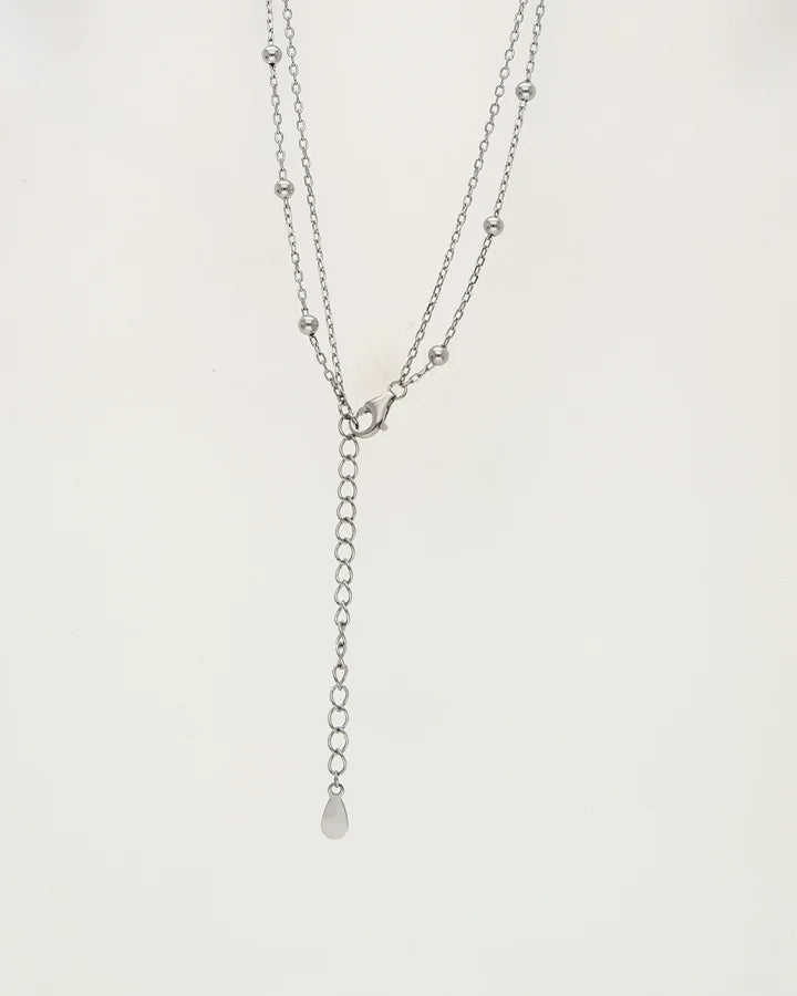 Celestial Dot Lariat Chain in 92.5 Silver
