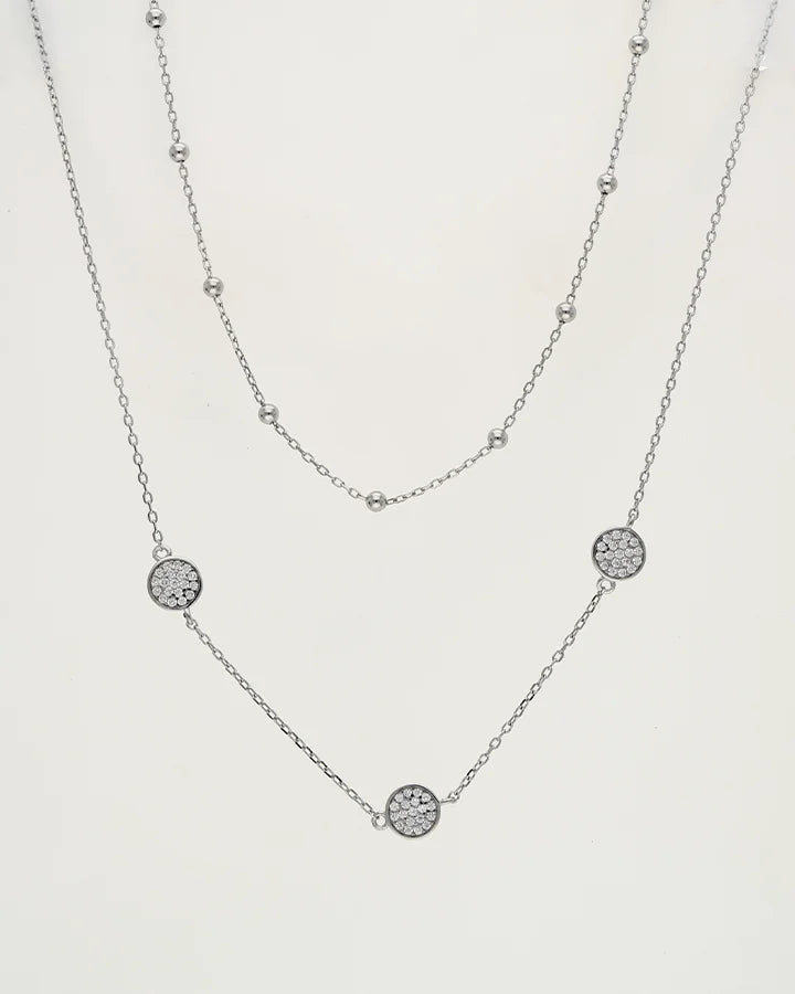 Celestial Dot Lariat Chain in 92.5 Silver