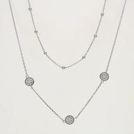 Celestial Dot Lariat Chain in 92.5 Silver