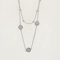 Celestial Dot Lariat Chain in 92.5 Silver