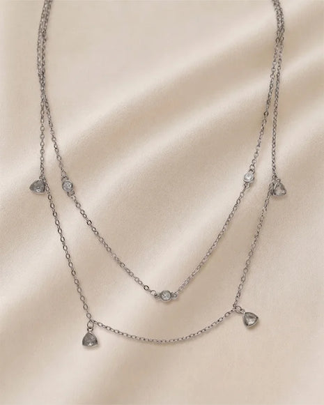 Triangle Spark Lariat Chain in 92.5 Silver