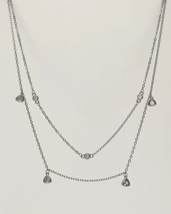 Triangle Spark Lariat Chain in 92.5 Silver