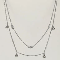 Triangle Spark Lariat Chain in 92.5 Silver