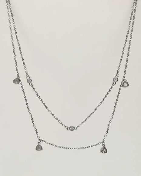 Triangle Spark Lariat Chain in 92.5 Silver