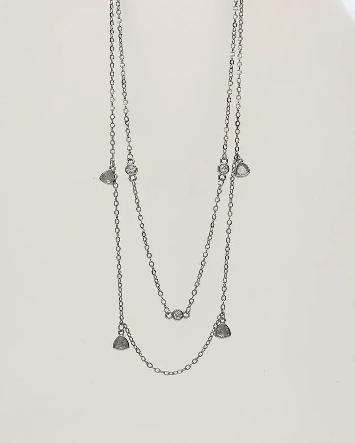 Triangle Spark Lariat Chain in 92.5 Silver