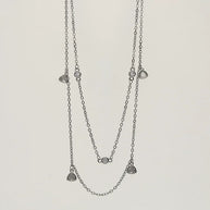 Triangle Spark Lariat Chain in 92.5 Silver