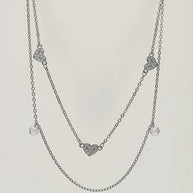 Sweetheart Lariat Chain in 92.5 Silver