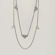 Sweetheart Lariat Chain in 92.5 Silver